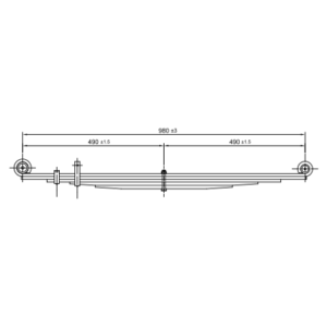 دست فنر چرخ عقب Mazda Scrum و Nissan Clipper و Suzuki Maruti Omini