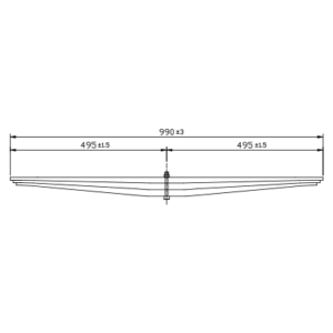 دست فنر پارابولیک چرخ عقب Hyundai Mighty II