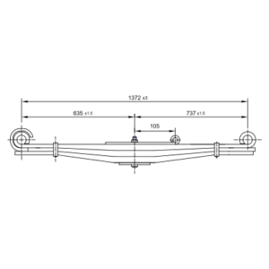 دست فنر پارابولیک چرخ جلو Navistar International