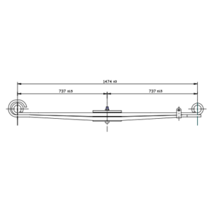 دست فنر پارابولیک چرخ جلو Navistar International 8200/8300