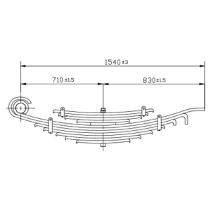 دست فنر چرخ عقب IVECO 50.9/60.11/65.12/79.14