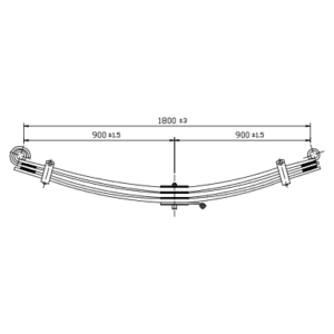 دست فنر پارابولیک چرخ جلو MAN 19.422 F/FL/FA