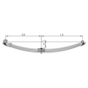 دست فنر پارابولیک چرخ عقب Mercedes Benz 1120