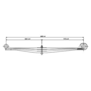 دست فنر پارابولیک چرخ جلو Mercedes Benz Actros 3331K