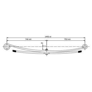 دست فنر پارابولیک چرخ عقب Mercedes Benz