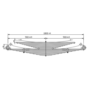 دست فنر چرخ عقب Mercedes Benz 1919/1921/1922/1924/1926/1928/1929/1932/1933/1935/1936/1938/1944