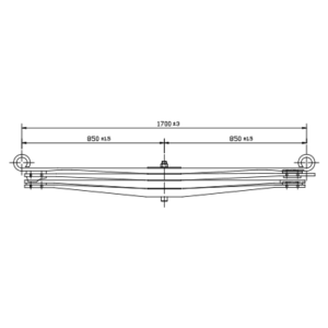 دست فنر پارابولیک چرخ عقب Mercedes Benz