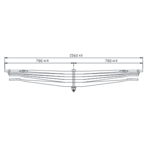 دست فنر پارابولیک چرخ عقب Mercedes Benz Actros