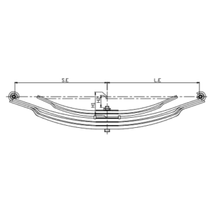 دست فنر پارابولیک چرخ عقب Mercedes Benz