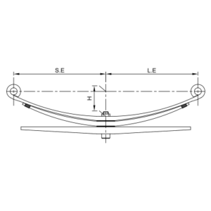 دست فنر پارابولیک چرخ عقب Mercedes Benz