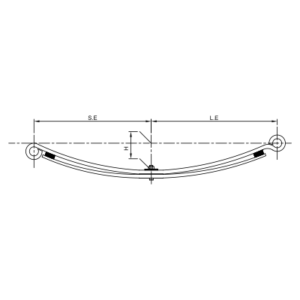 دست فنر پارابولیک چرخ عقب Mercedes Benz