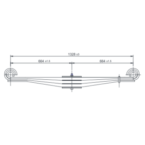 دست فنر پارابولیک چرخ جلو Kenworth W900/C500