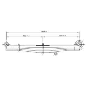 دست فنر پارابولیک چرخ جلو Kenworth