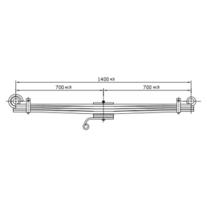 دست فنر پارابولیک چرخ جلو Hino RK Chassis Bus
