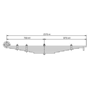 دست فنر چرخ عقب Hino SF17/SG19/SG20/SG23