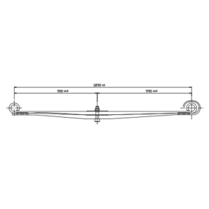 دست فنر پارابولیک چرخ جلو Volvo FM9/FH12/FM9
