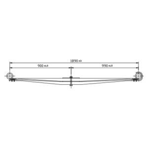 دست فنر پارابولیک چرخ جلو VOLVO