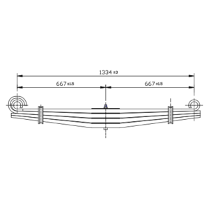 دست فنر پارابولیک چرخ جلو Volvo AKA