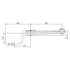 دست فنر تریلی BPW Cranked Double Leaf