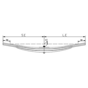 دست فنر پارابولیک تریلی BPW VBT-Series Wheelbase