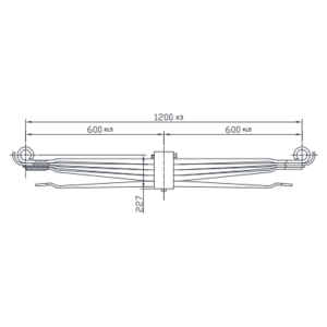 دست فنر پارابولیک واگن Waggon Union GmbH 22.5 Ton
