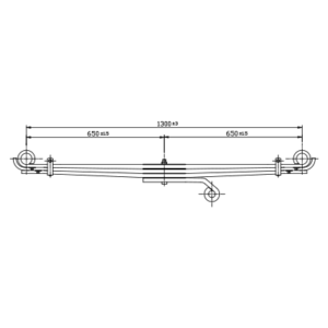دست فنر پارابولیک چرخ جلو DongFeng Coach/Middle Bus