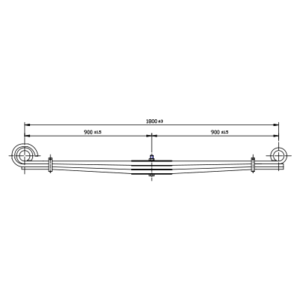 دست فنر پارابولیک چرخ جلو DongFeng KT420/DFL4181А