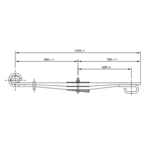 دست فنر پارابولیک چرخ جلو Ford سری F