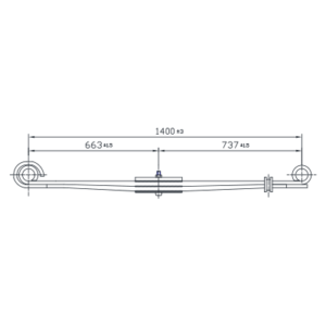 دست فنر پارابولیک چرخ جلو Freightliner FLA/FLB/COE/LCF