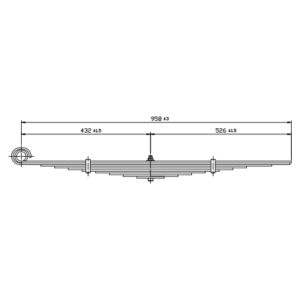 دست فنر چرخ عقب Hendrickson Tandem